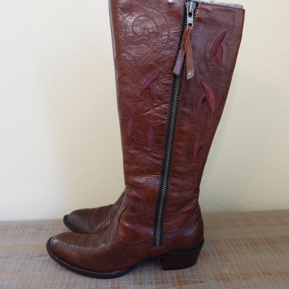 Born Byrne Brown Western Boot Size 6.5M - Picture 4 of 13